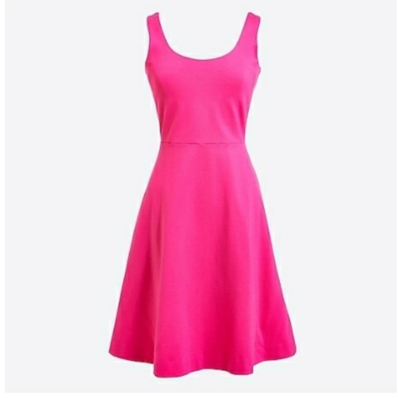 J. Crew A-Line Sleeveless Dress in Bright Pink Berry Size M - Picture 11 of 12